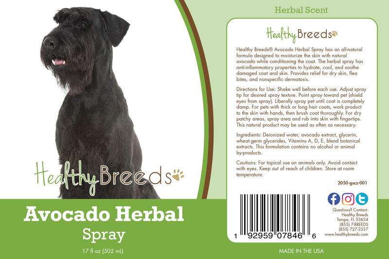 Healthy Breeds Giant Schnauzer Avocado Herbal Spray 17 oz