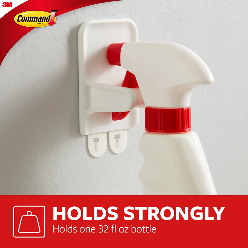 Command Spray Bottle Hanger with 2-Strips, 2-Pack, Organize Damage-Free Modern