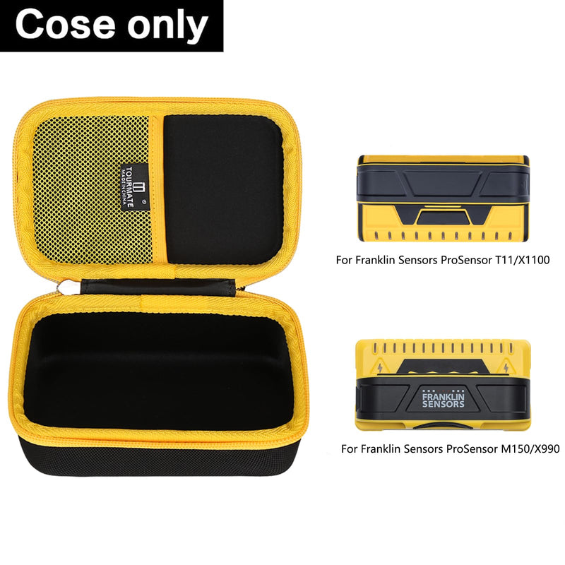 Hard Case Compatible for Franklin Sensors ProSensor M90/M150/T11/X1100 Professional Stud Finder - Tourmate (Case Only) Black + Yellow