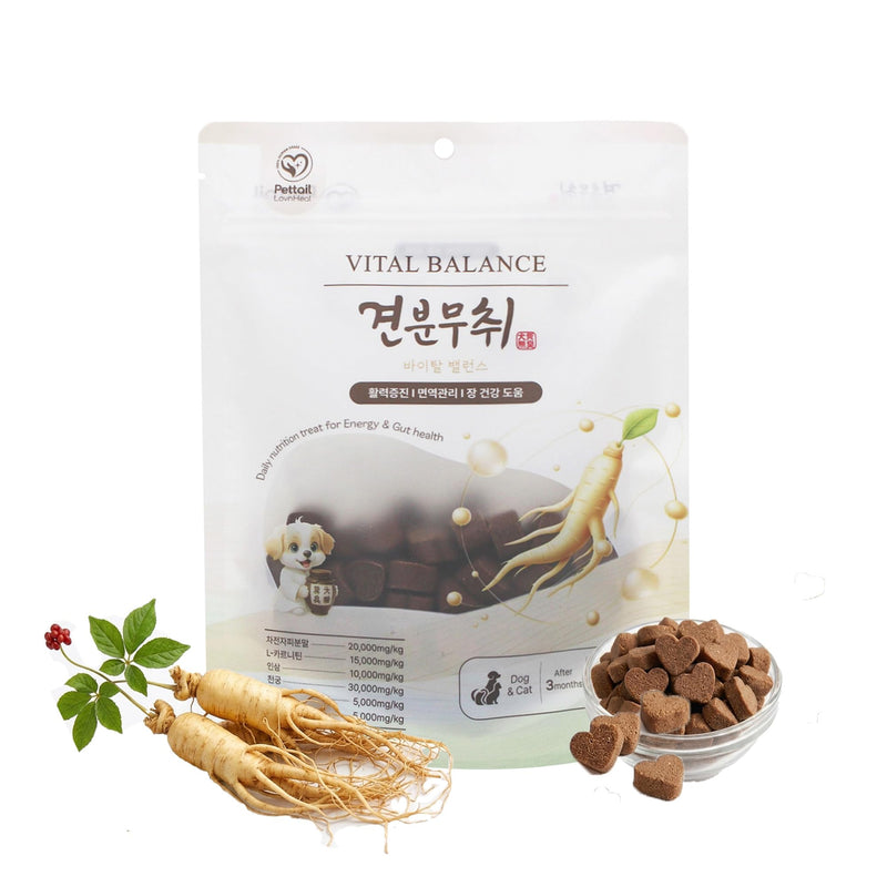 Lovnheal Dog Digestive Support Soft Chews - Made in Korea K-Pet Food, Vitality & Gut Health, Human Grade Natural Ingredients, Odor Control, Kibble Topper for Picky Eaters, 4.2 oz