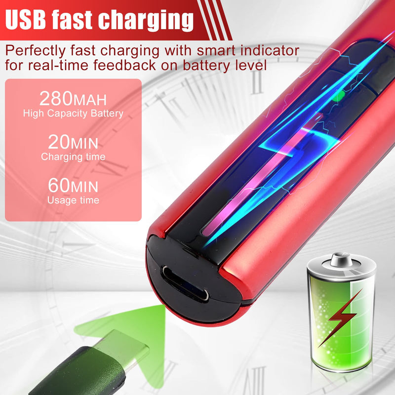 Mini Reciprocating Sander Set Portable Electric Sanding Pen USB Rechargeable Mini Sander with Overload Protection 3 Gears Adjustable Sanding Pen Polishing Machine for Grinding Polishing Surfa Gules