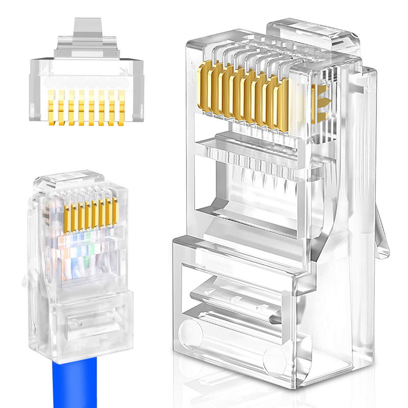 RJ45 Crimping Tool Kit Ethernet Crimp Set, RJ-11, 6P/RJ-12, 8P/RJ-45 Crimp, Cut and Strip with 20PCS CAT5 CAT5e Connectors, Covers,1 Network Cable Tester 1 Wire Stripper JN-1