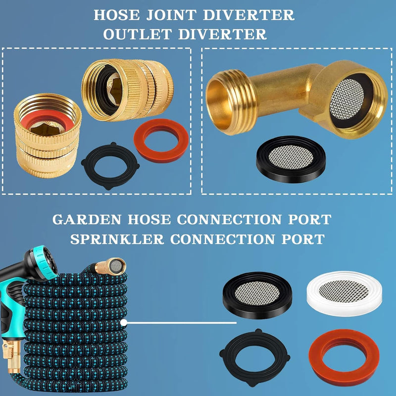 1000 Pcs 18 Size O Ring Kit+18 Size Rubber Washers Assortment Kit for Plumbing Faucet Water Pipe Garden Hose Washers Shower Heads Gasket Repair and Air or Gas Connections Plumbing Washers and O Ring 1000 Pc