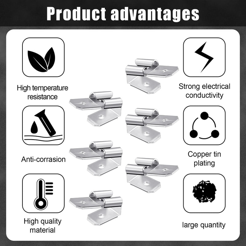 25 Pcs Double Piggyback Spade Connectors, Electrical Double Male Female Adapter, Female Male Quick Disconnect Piggyback Spade Crimp Terminals Assortment Kit, Silver 25