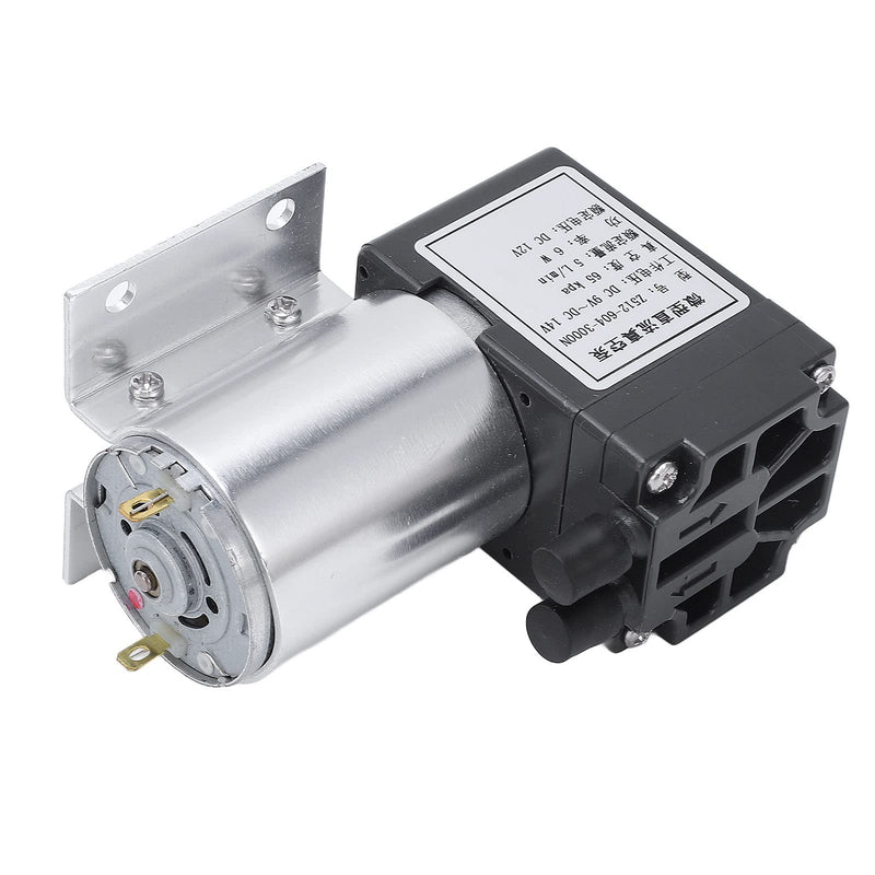 DC 12V Mini Vacuum Pump - 6W Micro Diaphragm Pump Air Compressor, Aluminum Negative Pressure Air Suction Pump for Gas Analysis Sampling Instrument