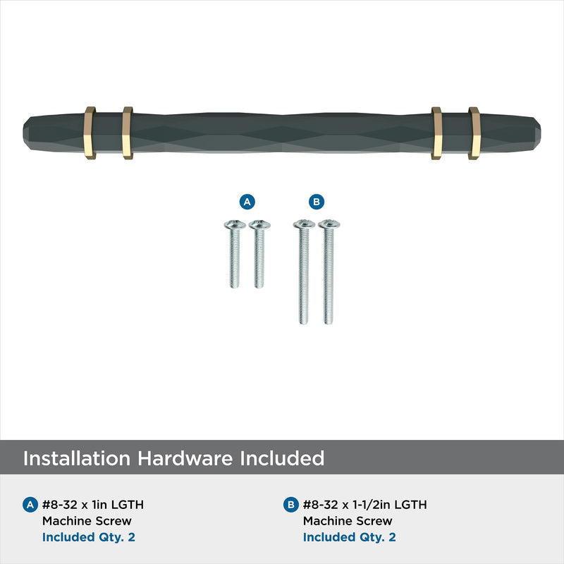 Amerock | Cabinet Pull | Black Bronze/Golden Champagne | 5-1/16 inch (128 mm) Center-to-Center | London | 1 Pack | Drawer Pull | Drawer Handle | Cabinet Hardware