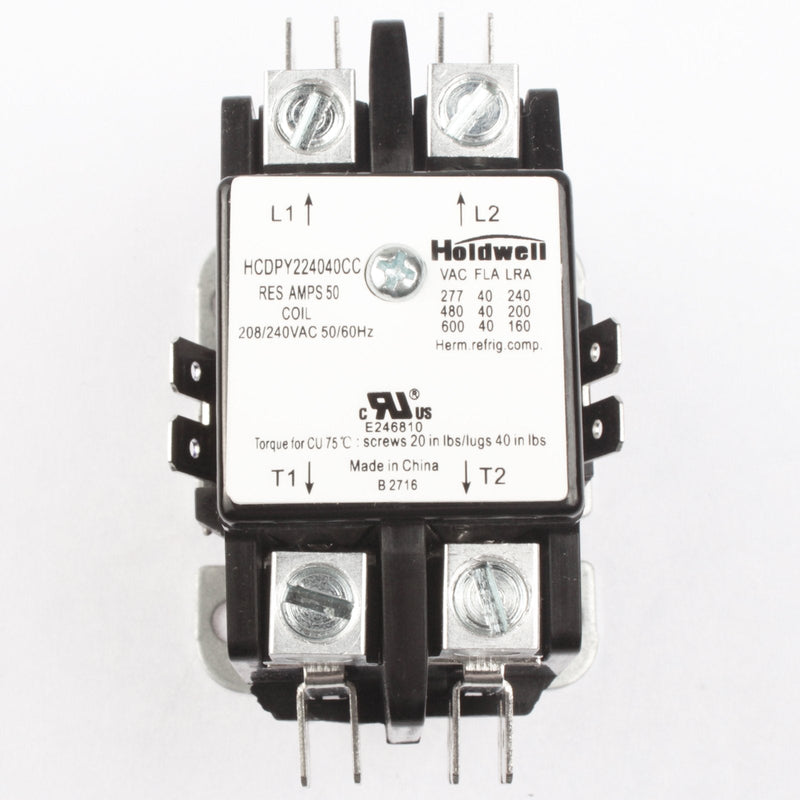 Holdwell 45GG20AG 2 Pole 40 Amp 240V Coil Definite Purpose Air Conditioner Contactor HWPY224040CC