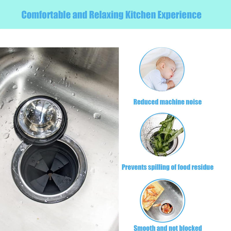 3 3/8" Garbage Disposal Sink Baffle QCB-AM Splash Guard for Insinkerator, Garbage Disposal Quiet Cover Splash Guard Replacement for InSinkErator Evolution Series(Black) 85mm/ 3-3/8"