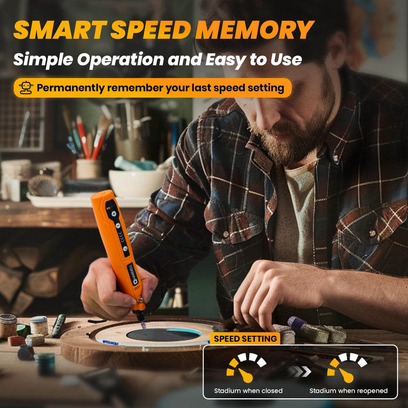 HARDELL Mini Cordless Rotary Tool Kit, 5-Speed and USB Charging with 61 Accessories, Multi-Purpose 3.7V Power Rotary Tool for Sanding, Polishing, Drilling, Etching, Engraving, DIY Crafts Cordless, Mini