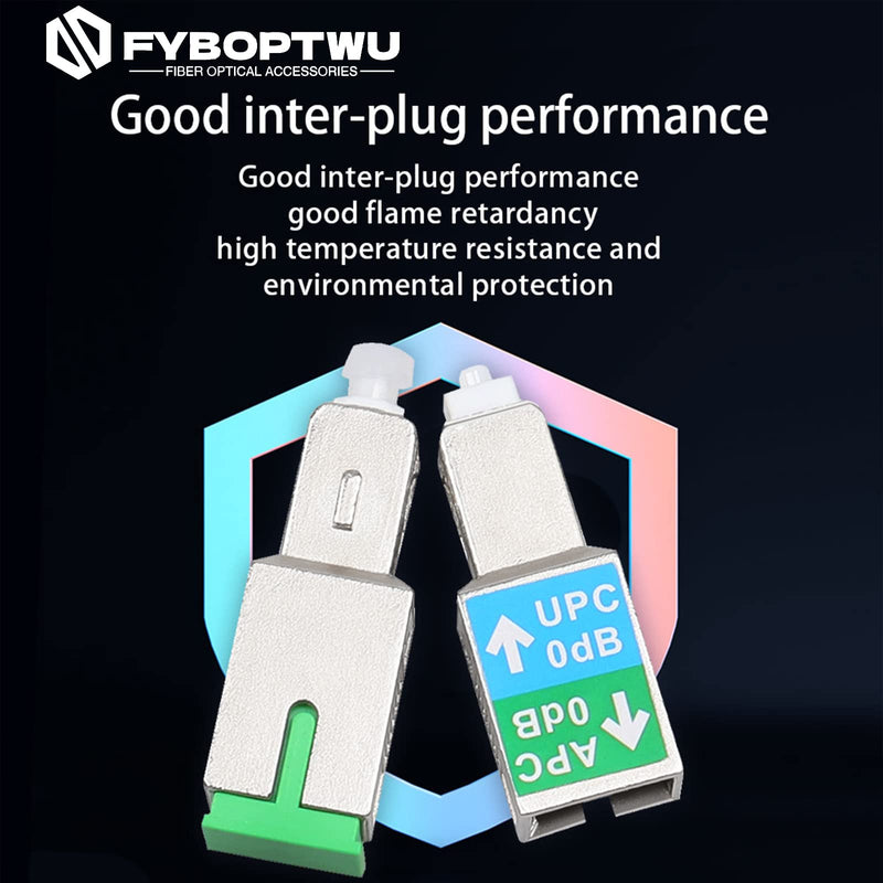 4 Pcs Fiber Optical Adapter - SC/UPC Male to SC/APC Female Singlemode Hybrid Optical Fiber Convertor/Coupler 4