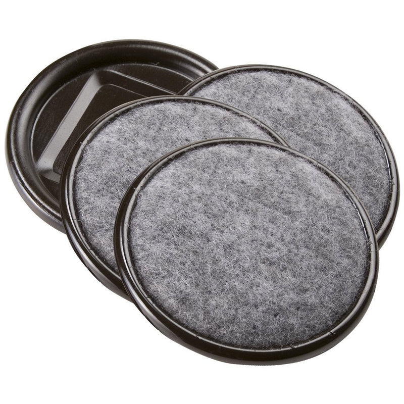 softtouch 1 5/8" Round Carpet Bottom Furniture Caster Cups to Protect Hardwood Floors, Brown/Gray (12 Pack) 12 Pack