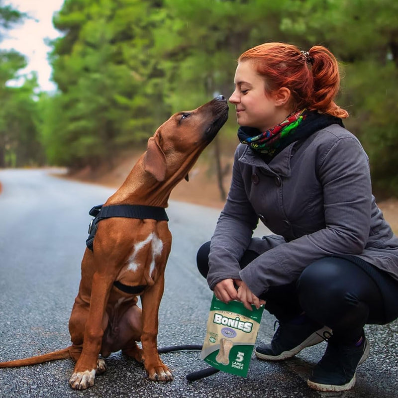 Bonies Natural Calming Formula Dog Treats, Contains Chamomile & Lavender, Help Anxiety, Excessive Barking & Trembling, Chicken Flavor, Medium, 8 Bones - PawsPlanet Australia