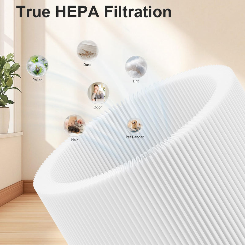 DH-JHD07 Air Filter Replacement, Compatible with VOOPNU DH-JHD07 Air Purifier, 4-in-1 True HEPA with Activated Carbon, Pet Dander Version (Green), 4 Pack Green-4 Pack