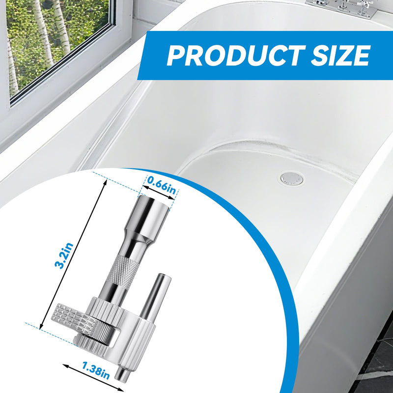 97258 Tub Drain Removal Tool Extractor - with 3/8" Drive Interface for Removes Old Broken Stubborn and Rusted Drains