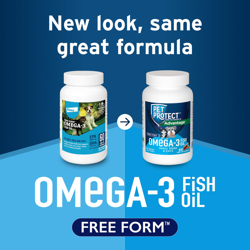 Bundle of Advantage XD Large Cat Over 9lbs. + Pet Protect Omega 3 Supplement for Small Dogs & Cats | 60 Capsules Large Cat + Omega 3