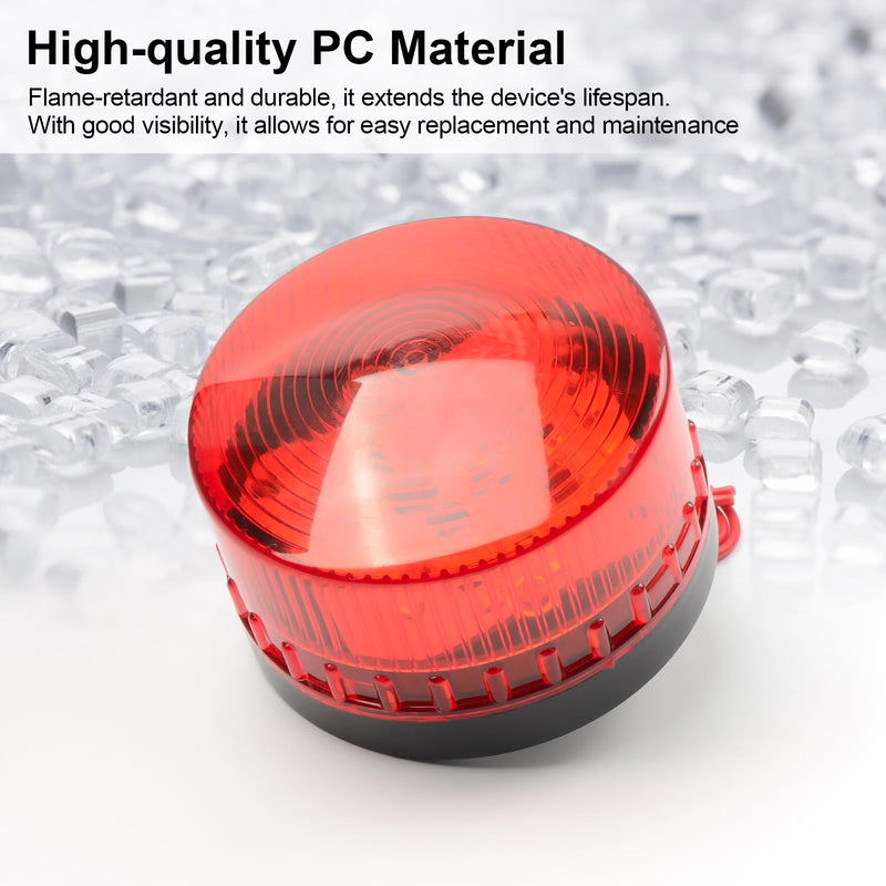 Signal Warning Lamp with Foam Pad - Round Red Warning Light Blinking Light for Security Warning System, LTE-5061J, AC 110V, CE