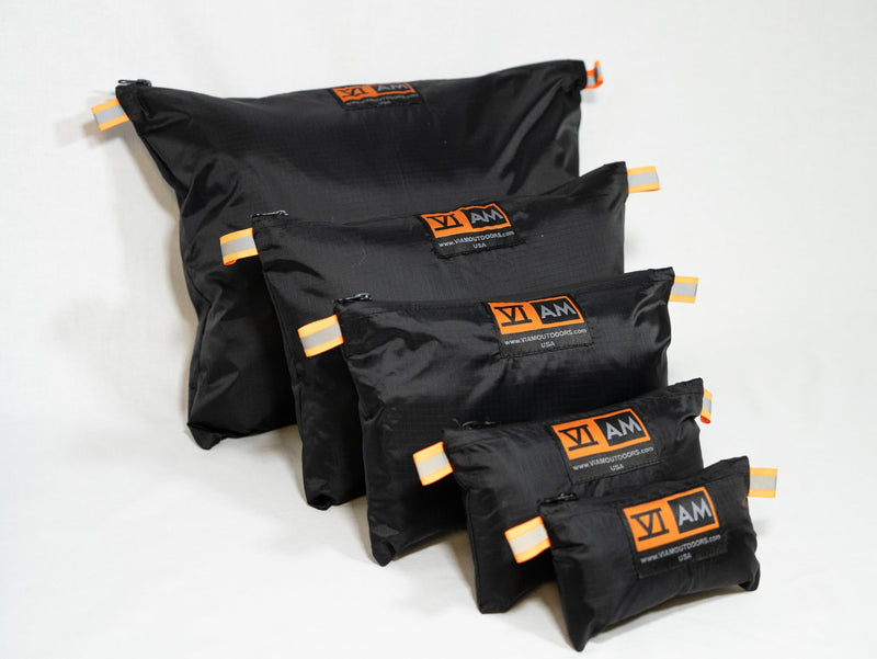 VIAM Outdoors B3's Big Belt Bag Tool Bag Zipper Pouch, Premium Utility Multipurpose Storage Organizer Tool Pouches for Hunting, Camping, Backpacking, Travel - 5pc Black Black B3
