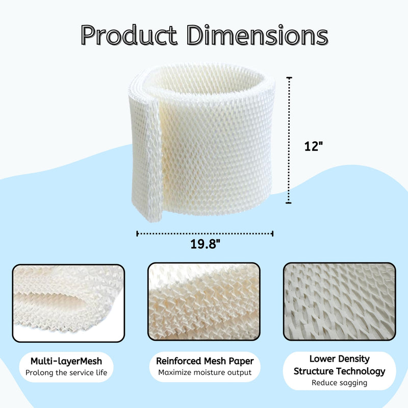 Nispira MAF1 Super Humidifier Wick Filter Replacement for Aircare Air-care MA1200, MA1201, MA0950 Kenmore EF1 14906, 14410, 14411, 15412, 29979, 29980, 29981, 29982. 6 Pack