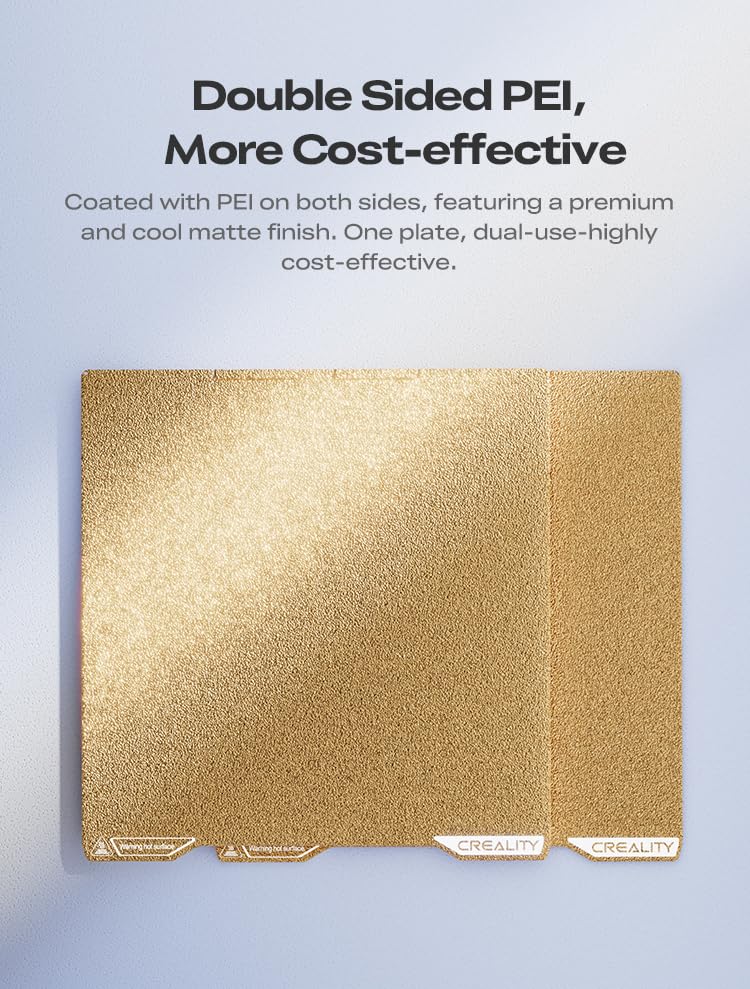 Creality K2 PEI Double Sided Frosted Build Plate 270x293mm， Heat Resistant High Strength & Wear Resistance 3D Printing Platform for Creality K2 3D Printer