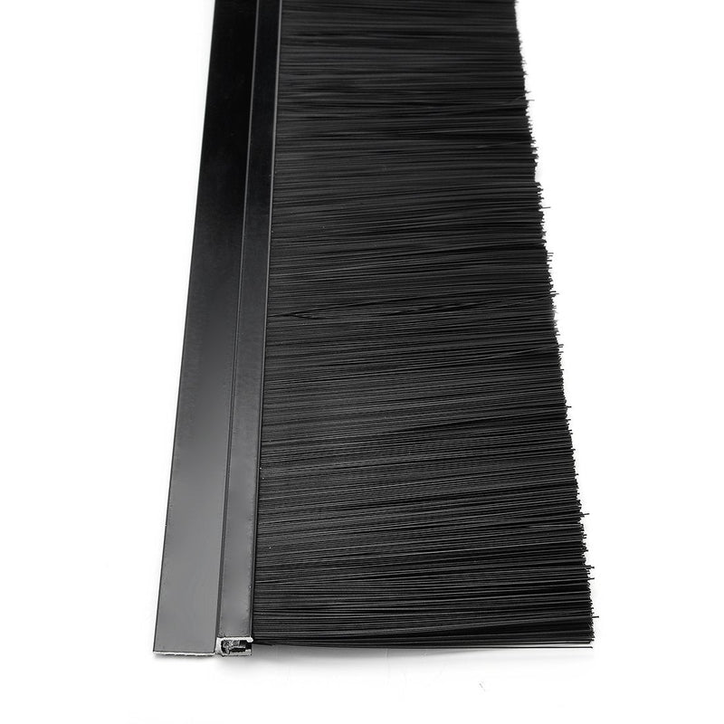 uxcell Door Bottom Sweep H-Shape Aluminum Alloy Base with 2.8-inch Black Nylon Brush 39-inch x 3.6-inch 39.37" x 2.8"
