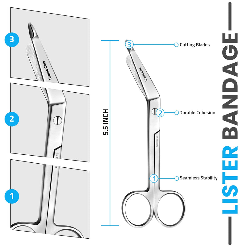 Utopia Care Medical Scissors - EMT and Trauma Shears - 5.5 Inch Nursing and Surgical Scissors - Stainless Steel Bandage Scissors for Nurses (Silver) 5.5 Inches Silver 1
