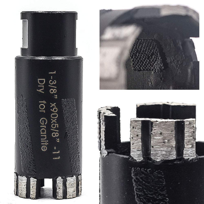 Ostek 1-3/8" Dry Diamond Core Drill Bit 5/8'-11 Thread for Granite 35mm Masonry Coring