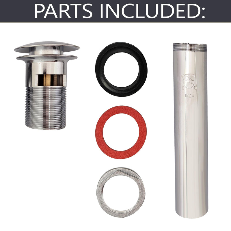 Westbrass D410A-05 Euro Mushroom Lavatory Drain with Overflow Holes - Exposed, Polished Nickel
