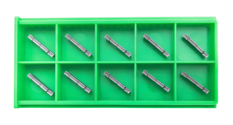 DLTOOLS Industrial MGMN200 PVD Coated(Black&Grey) CNC Grooving Carbide Inserts Cutting Tools for Steel,10pcs DL-MGMN200 PVD Coated(black&grey)