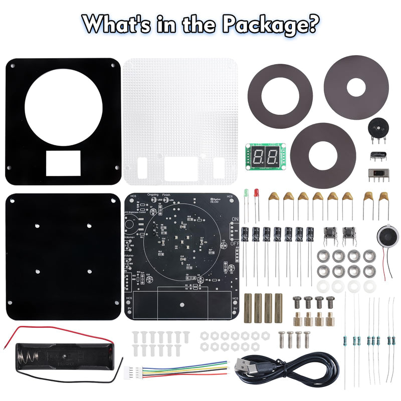 DIY Laser Target Soldering Kit, Build Your Own Electronic Shooting Game with Digital Score Counter, STEM Light Sensor Soldering Project with Adjustable Volume & Brightness,Father's Day Present