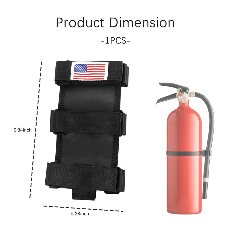 Roll Bar Car Fire Extinguisher Mount with American Flag,Fire Extinguisher Holder with Adjustable Straps for Fixing,Universal Car Accessories Fire Extinguisher Mount for Vehicle
