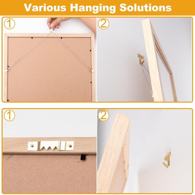 KURUI 303Pcs Picture Hanging Kit, Picture Hangers Assorted Kit With Heavy Duty Wall Hooks, Sawtooth, Picture Wire, D Rings, Hardware Nails, Eye Hooks and Picture Hanging Tool for Frame Canvas Mounting Gold