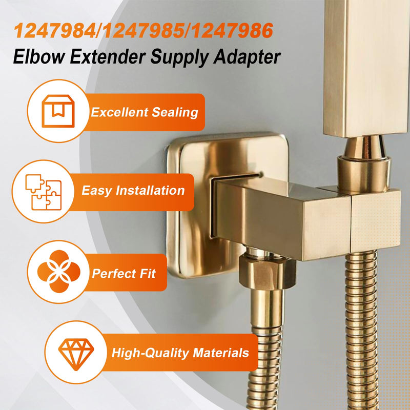 Extender to Mount the Shower Drop Elbow to the Shower Wall 1247984, Replacement for Kohler K-98350 Awaken Wall Supply Elbow, Shower Elbow Supply Adapter # 1247985, 1247986