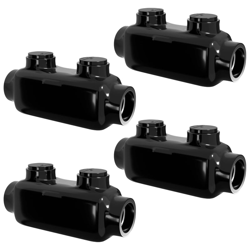 OHLECTRIC - Black Insulated Inline Splice Connector, Wire Range 2-14, Slotted Allen Hex 5/32 - Electric Connector and Wire Connector for Insulated Mechanical for Professionals - Pack of 4 - OL-38486
