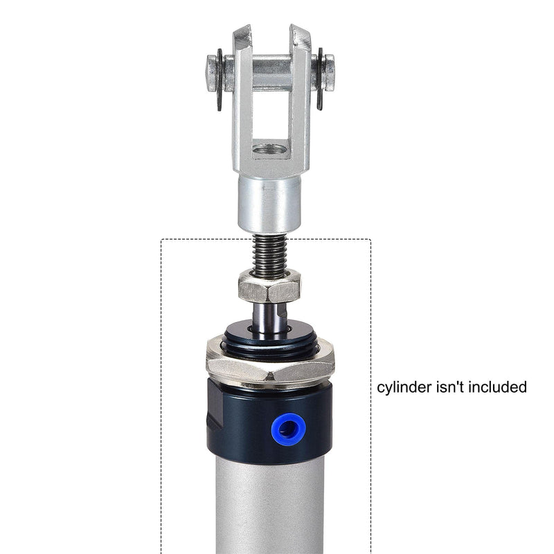 uxcell Air Cylinder Rod Clevis End 33mm Length M6x1 Female Thread Y Connector 2pcs M6x1mm