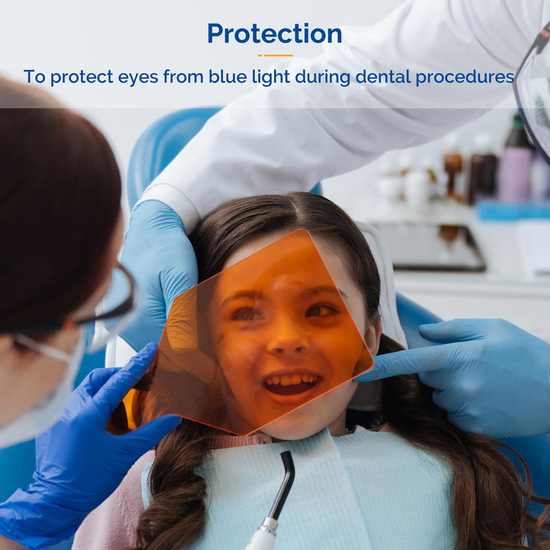 JMU 2 Pcs Dental Shield Plate, Handheld Dental Shade Board, Dental Light Curing Shield Eye Protective Plate