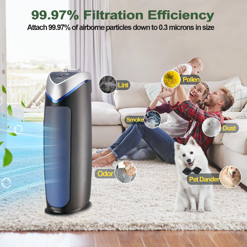 2+8 Pack FLT4825 HEPA Filter B Replacement for Germ Guardian Air Purifier 10
