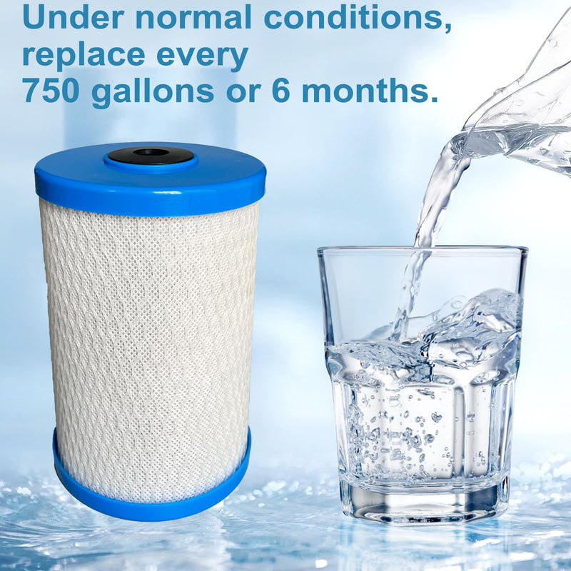 4000 Coconut Shell Activated Carbon Water Filter Replacement Compatible with Frescapure 4000, 4500, 5000, 6000 Water Filter Systems 750 Gallon Capacity 0.5 Micron 1