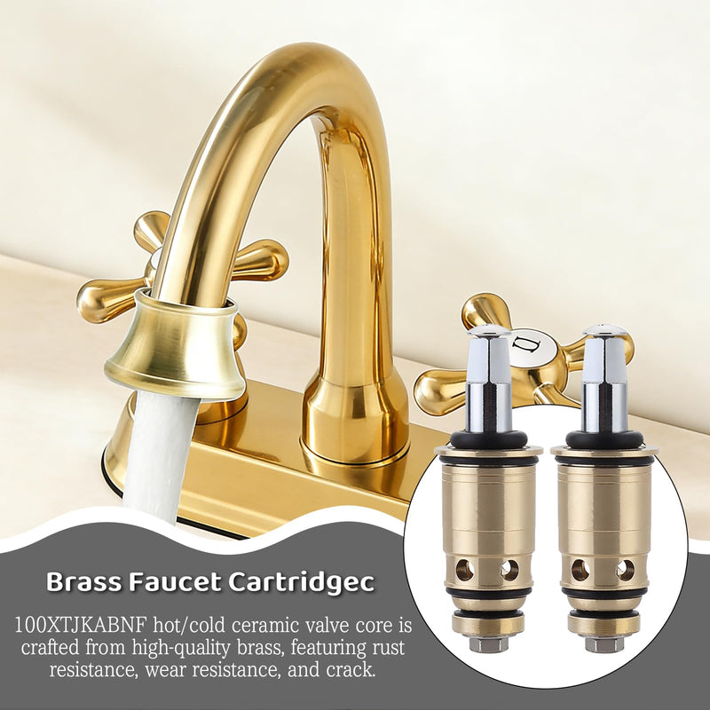 Compatible with Chicago 1-099XTJKABNF & 1-100XTJKABNF Quadruple-Compression Hot/Cold Water Core, Compatible with Chicago Faucet Cartridge, Bath & Kitchen Faucet Replacement