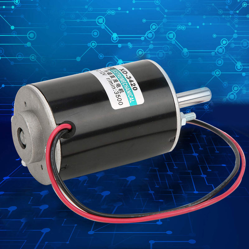 High DC Motor 12V 3500RPM Permanent Magnet DC Motor High Speed Electric Motor High Speed CW CCW 26mm Shaft Length (12V DC 3500RPM) 12V DC 3500RPM