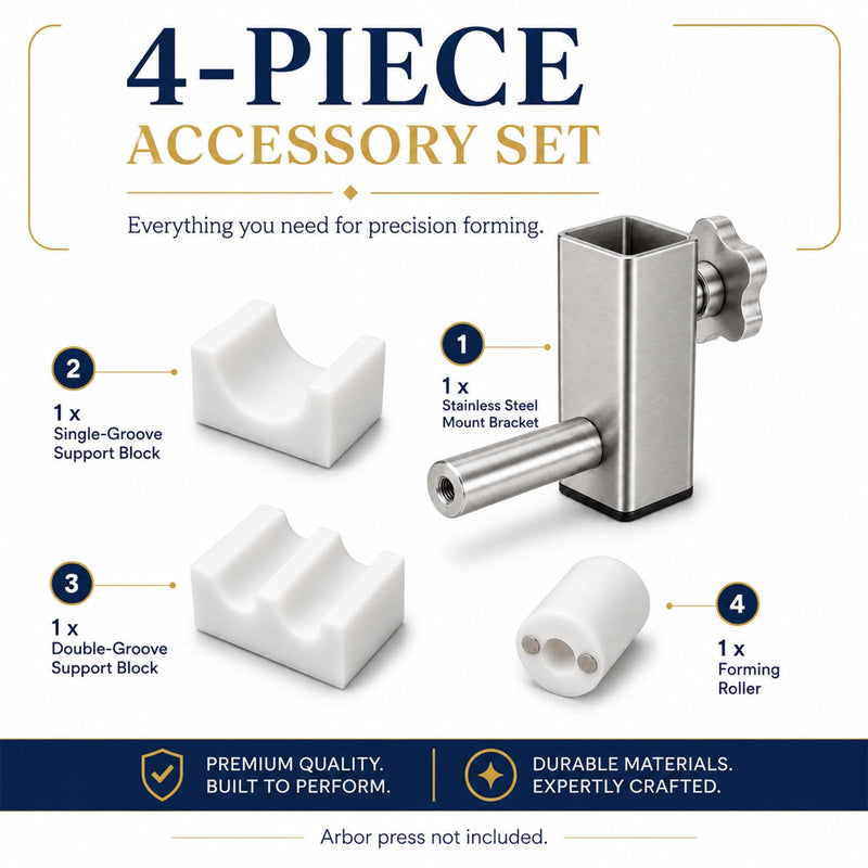 333'S Arbor Press Attachments for 1" Shaft Arbor Presses, 3-in-1 Silverware Bending Tool with Interchangeable Dies for Spoon Rings, Bracelets and Jewelry Making, Press Not Included