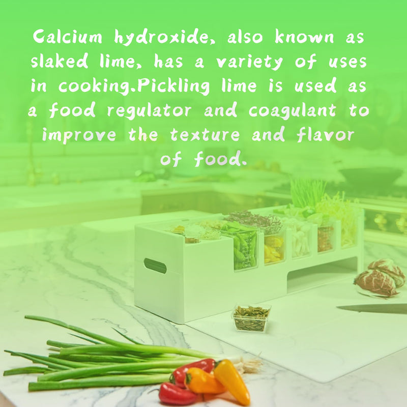 Food Grade Calcium Hydroxide of 96%+ Purity, CAS NO.: 1305-62-0(500g/17.6oz) 500g