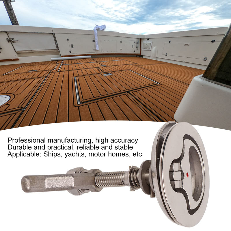 Acouto Boat Cam, Marine 316 Stainless Steel Flush Pull Hatch, Adjustable Floor Buckle Hatch with Back Plate Mirror Polished for Marine Ship Yacht