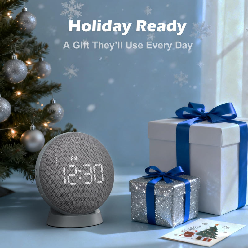 REACHER Super Loud Alarm Clock for Heavy Sleepers Adults Teens, Vibrating Alarm Clock Bed Shaker Under Pillow, Rechargeable Battery Powered for Travel, Auto-Dim, Portable