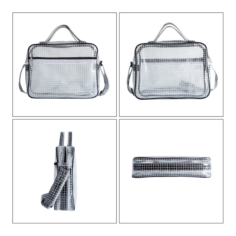 NOTAG Clear Tool Bag Anti-Static,Engineer's Bag,Transparent PVC Bag for Work,Cleanroom Shoulder bag Mesh+handle