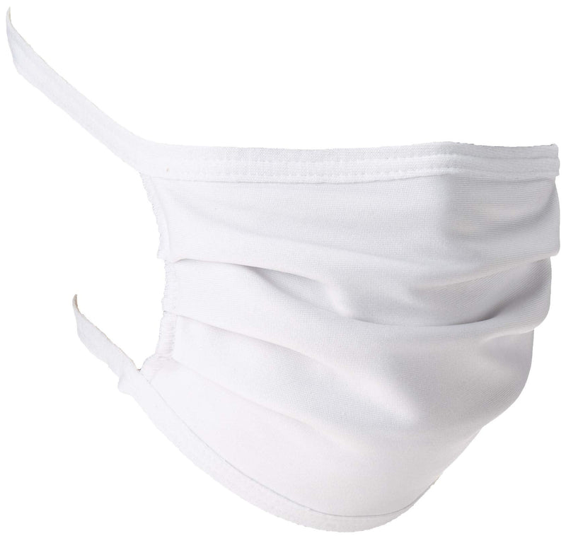 Gildan Unisex-Adult Reusable 3-Layer Tie On Cotton Face Mask (48 Pack) 48 Count (Pack of 1) White (48 Pack)
