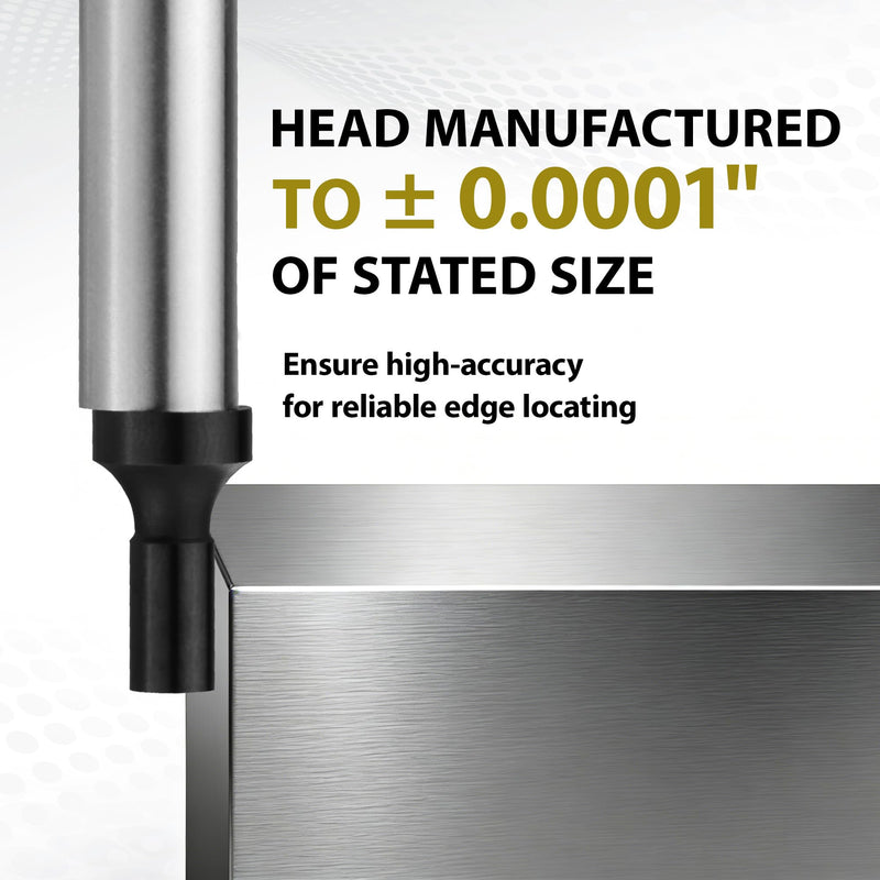 TESA Brown & Sharpe 599-792-20 Audible Edge Finder, 3/8" Shank x 0.200" Head Diameter