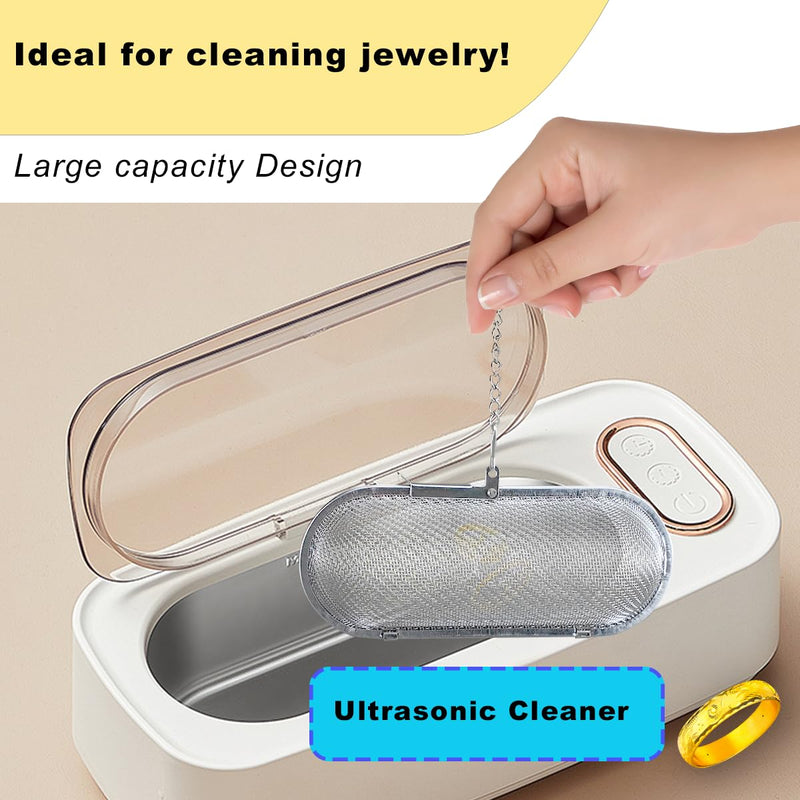 3 Pack Ultrasonic Cleaner Basket, Ultrasonic Jewelry Cleaner Stainless Steel Basket for Ultrasonic Jewelry Cleaner, Parts, Jewelry Steamer, Placed Ultrasonic Cleaning 4.2 Inch