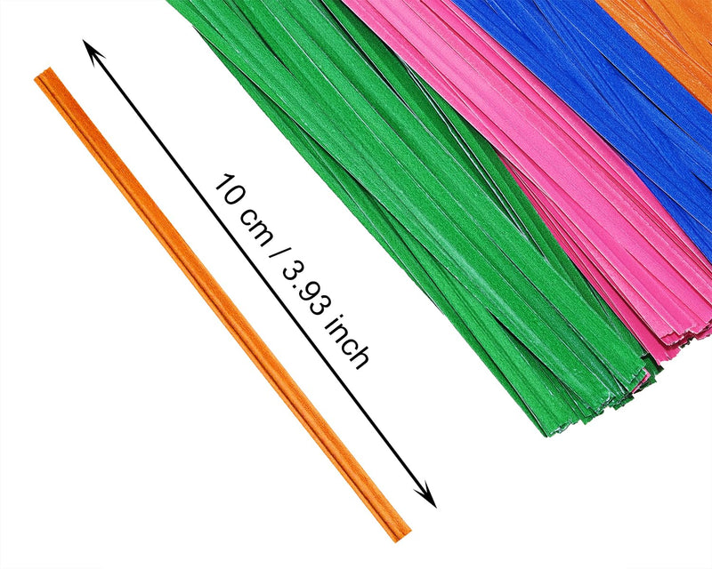 ONLYKXY 120pcs Kraft Paper Twist Ties Plant Ties 4inch Reusable Bread Twist Ties Cake pop Ties Cable Ties Candy Ties for Bags (Multi-Color) Multi-color