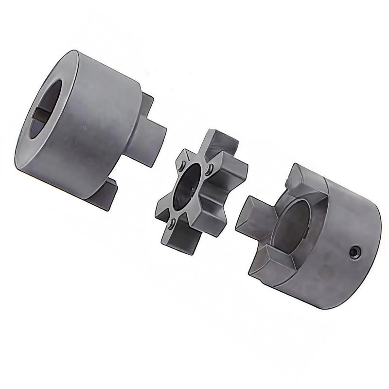1/2" to 7/8" L075 Flexible 3-Piece L-Jaw Coupling Set & Buna-N NBR Rubber Spider