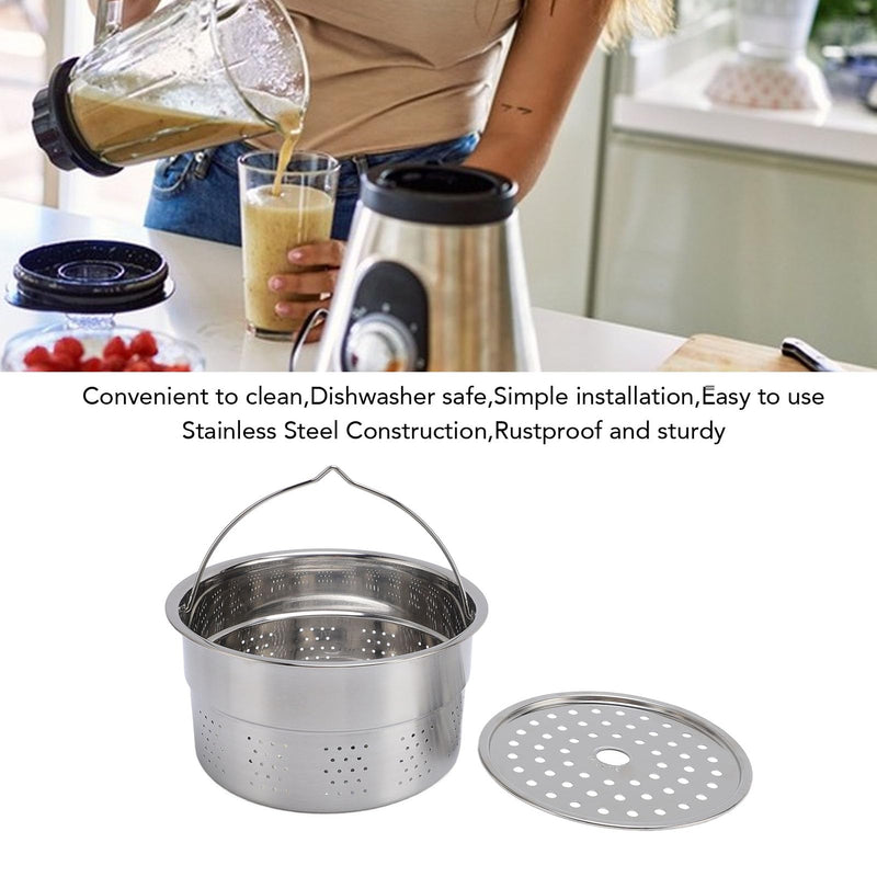 Steamer Basket, Steaming Pot for TM5 and TM6 Machines Food Processor Steaming Basket, Stainless Steel Kitchen Tool Strainer Steamer Insert Rack for Cooking